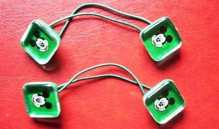 00095 Zopfbänder "Mickey" grün