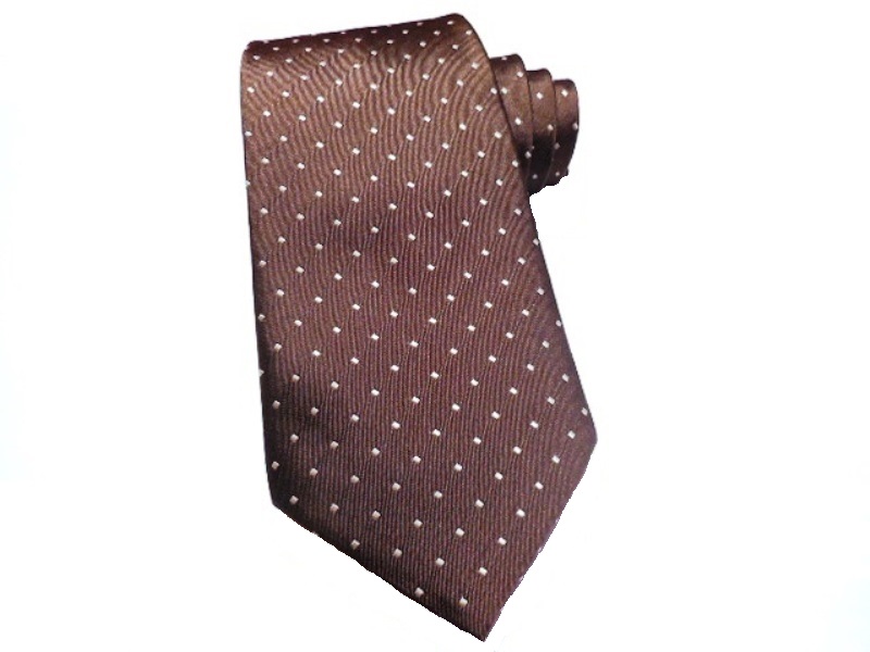 02335 Krawatte Braun / weiss